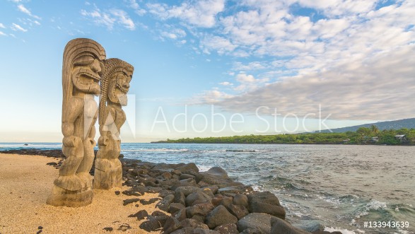 Picture of Kii in Puuhonua O Honaunau National Historical Park Big Island Hawaii